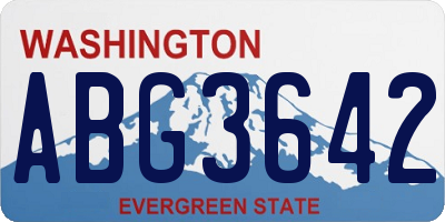 WA license plate ABG3642