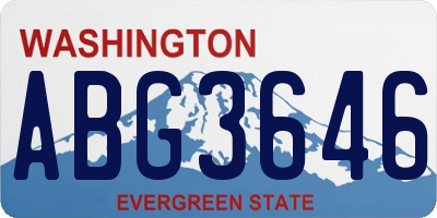 WA license plate ABG3646