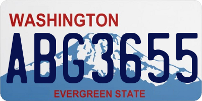 WA license plate ABG3655