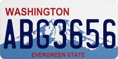 WA license plate ABG3656