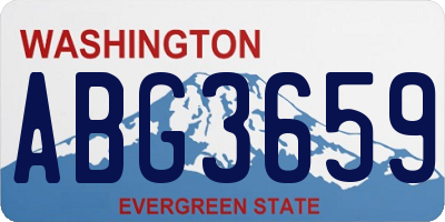 WA license plate ABG3659