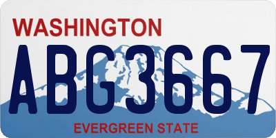 WA license plate ABG3667