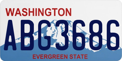 WA license plate ABG3686
