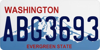WA license plate ABG3693