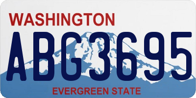 WA license plate ABG3695