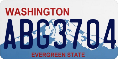 WA license plate ABG3704