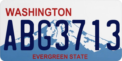WA license plate ABG3713