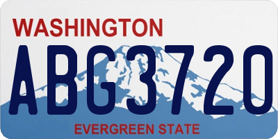 WA license plate ABG3720
