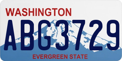 WA license plate ABG3729