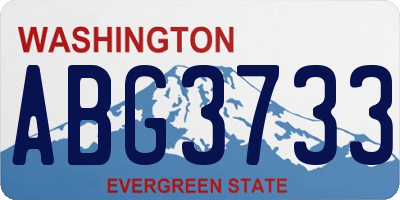 WA license plate ABG3733