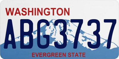 WA license plate ABG3737