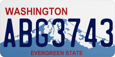 WA license plate ABG3743