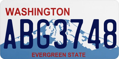 WA license plate ABG3748
