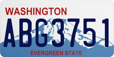 WA license plate ABG3751