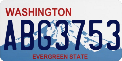 WA license plate ABG3753
