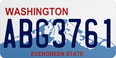 WA license plate ABG3761