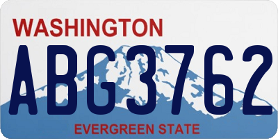 WA license plate ABG3762