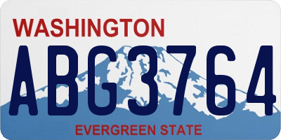 WA license plate ABG3764