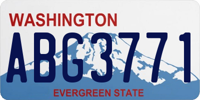 WA license plate ABG3771