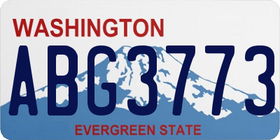 WA license plate ABG3773