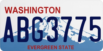 WA license plate ABG3775