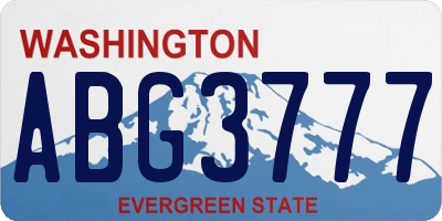 WA license plate ABG3777