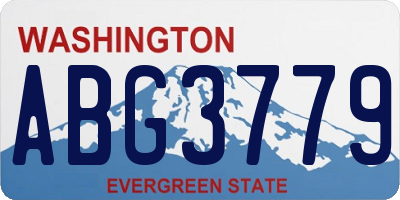 WA license plate ABG3779