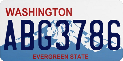 WA license plate ABG3786