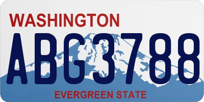 WA license plate ABG3788