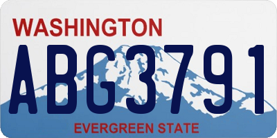 WA license plate ABG3791