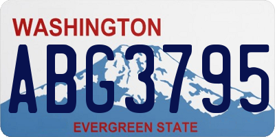 WA license plate ABG3795