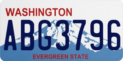 WA license plate ABG3796