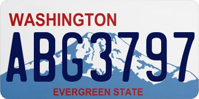 WA license plate ABG3797