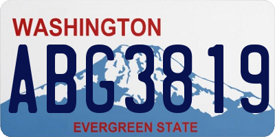 WA license plate ABG3819