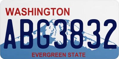 WA license plate ABG3832