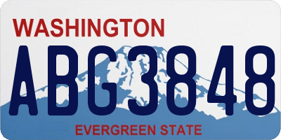 WA license plate ABG3848