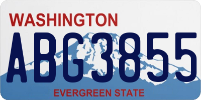 WA license plate ABG3855