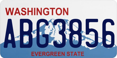 WA license plate ABG3856