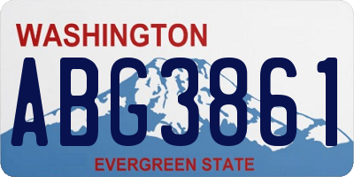 WA license plate ABG3861