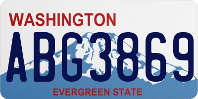 WA license plate ABG3869