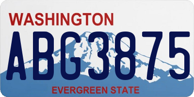 WA license plate ABG3875