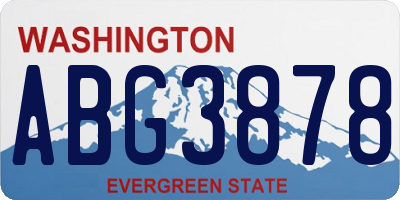 WA license plate ABG3878