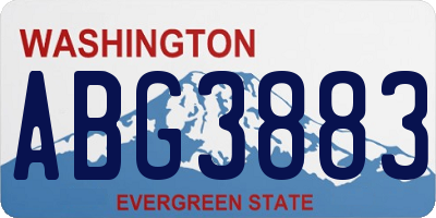 WA license plate ABG3883