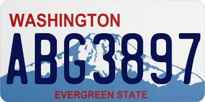 WA license plate ABG3897
