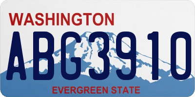 WA license plate ABG3910