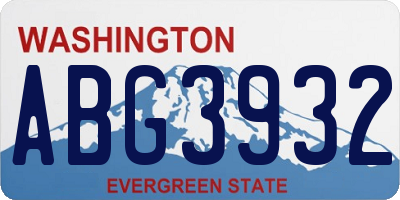 WA license plate ABG3932