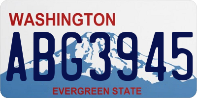 WA license plate ABG3945