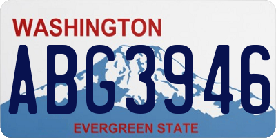 WA license plate ABG3946