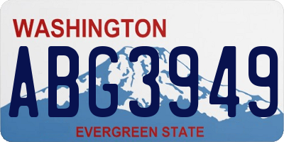 WA license plate ABG3949