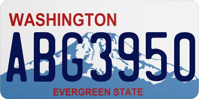 WA license plate ABG3950